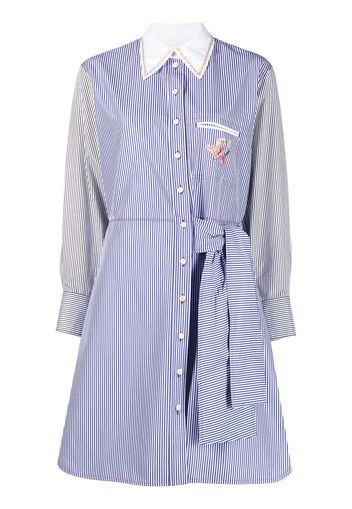 Chloé pinstripe-pattern shirt dress - Blu