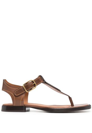 Chloé tonal-stitch leather sandals - Marrone