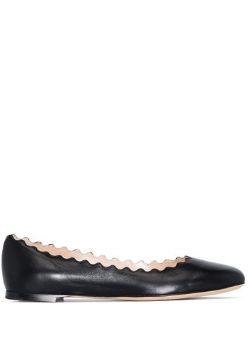 Chloé Lauren leather ballerina pumps - Nero