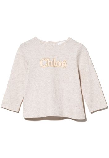 Chloé Kids T-shirt con stampa - Grigio