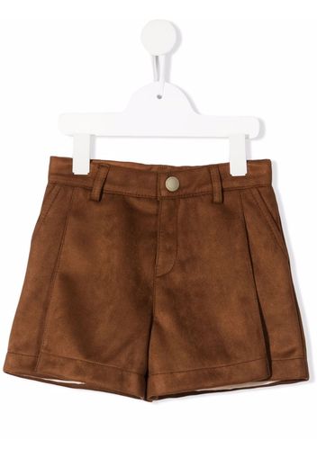 Chloé Kids faux-suede shorts - Marrone