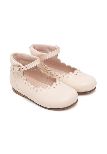 Chloé Kids Ballerine con bordo a smerlo - Rosa