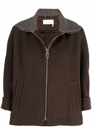 Chloé oversize wool-blend jacket - Marrone