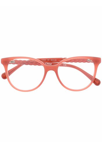 Chloé Kids pantos-frame braided glasses - Arancione