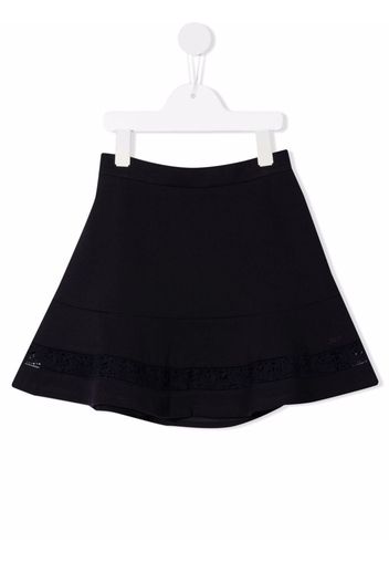 Chloé Kids lace-embellished mini skirt - Blu