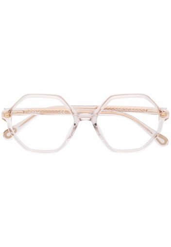 Chloé Kids octagonal-frame eyeglasses - Toni neutri