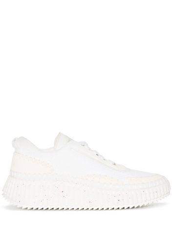 Chloé Sneakers Nama con suola rialzata - Bianco