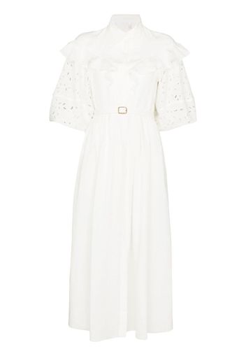 Chloé Abito midi con maniche a palloncino - Bianco