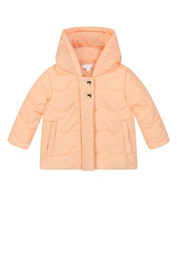 Chloé Kids hooded puffer jacket - Rosa