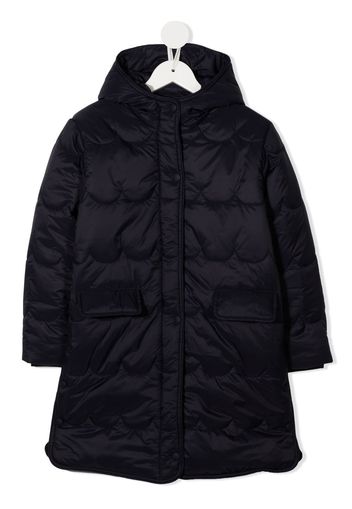 Chloé Kids logo-print padded puffer jacket - Blu