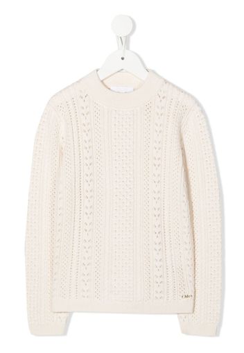 Chloé Kids chunky knitted jumper - Bianco