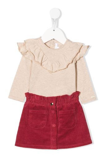 Chloé Kids cotton skirt set - Toni neutri