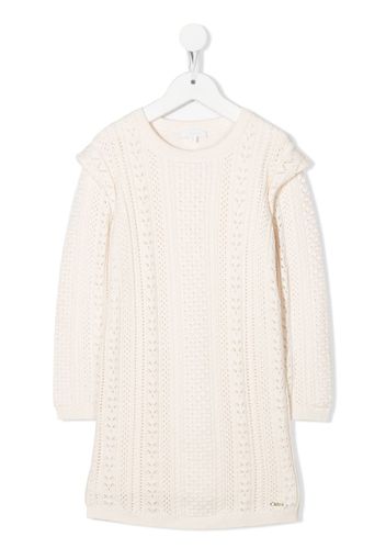 Chloé Kids Abito midi - Bianco