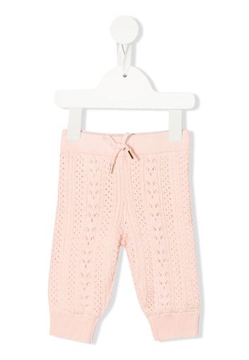 Chloé Kids pointelle-knit trousers - Rosa