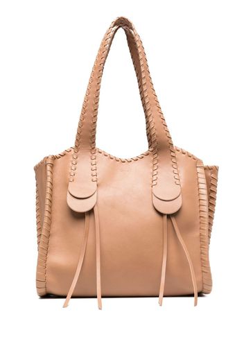 Chloé Borsa tote Mony con bordo a frange - Marrone