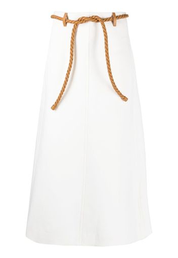 Chloé Gonna midi con cintura - Bianco