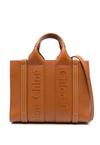 Chloé Borsa tote con ricamo - Marrone