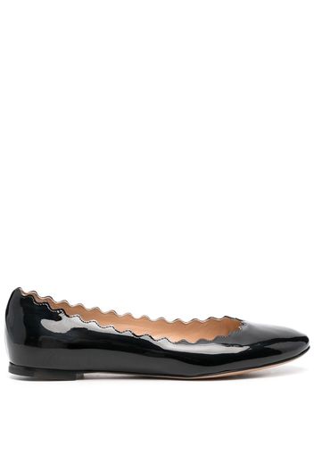 Chloé patent finish ballerina flats - Nero