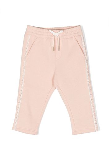 Chloé Kids crochet-trim track pants - Rosa