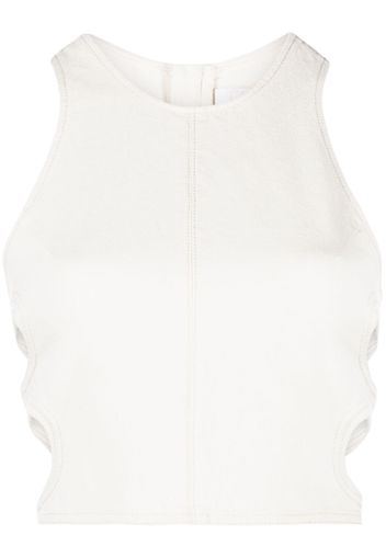 Chloé cut-out sleeveless cropped top - Bianco