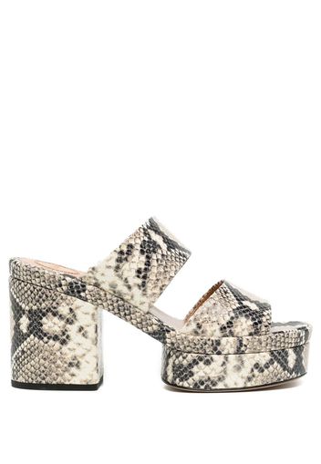 Chloé 110mm leather snakeskin sandals - Marrone