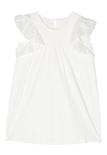 Chloé Kids cotton shift dress - Bianco