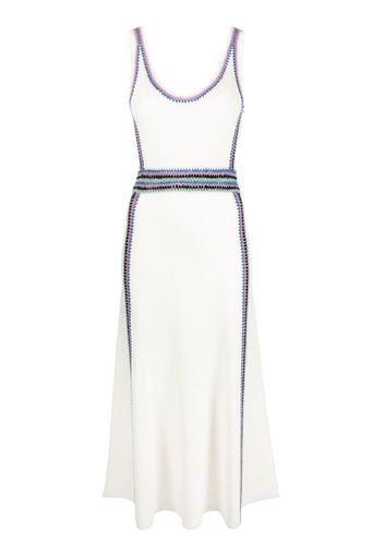 Chloé Abito midi con dettaglio a righe - Bianco