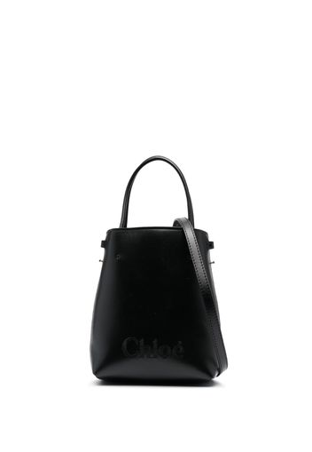 Chloé Sense stitched logo mini bag - Nero