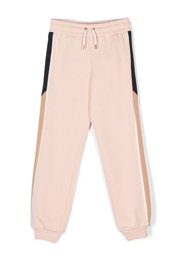 Chloé Kids colour-block cotton track pants - Rosa