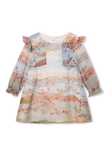 Chloé Kids Abito a fiori con ruches - Multicolore