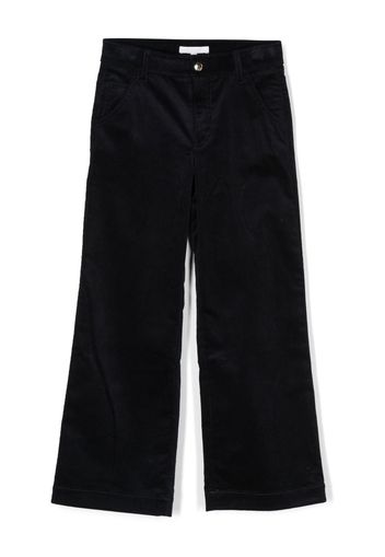 Chloé Kids wide-leg corduroy trousers - Blu