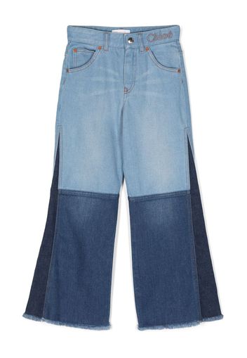 Chloé Kids Jeans con design patchwork - Blu