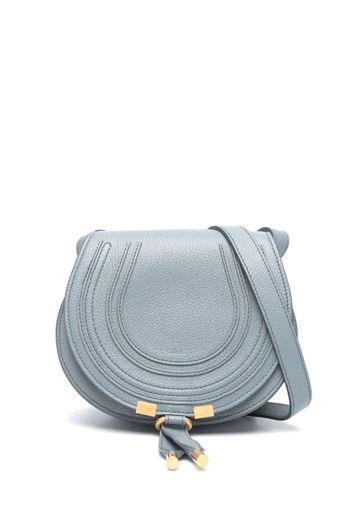 Chloé small Marcie leather saddle bag - Blu