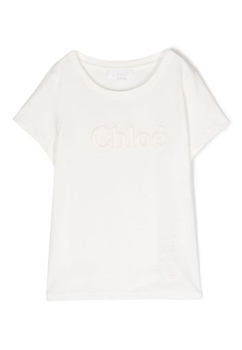 Chloé Kids T-shirt con applicazione - Bianco