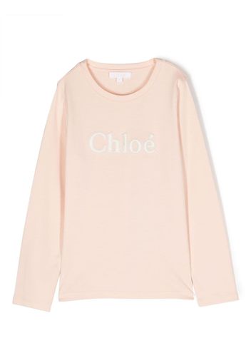 Chloé Kids T-shirt con ricamo - Toni neutri