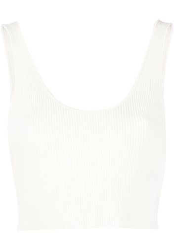 Chloé ribbed-knit cropped top - Bianco