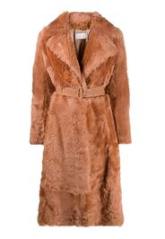 Max Mara belted shearling coat - Toni neutri