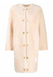 Chloé single-breasted shearling coat - Toni neutri