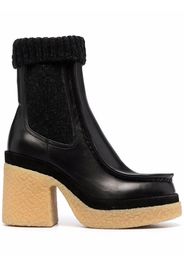 Chloé panelled chelsea platform boots - Nero