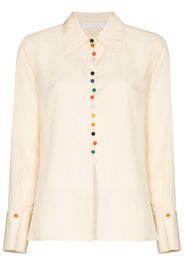 Chloé bead button crepe blouse - Toni neutri