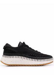 Chloé Nama hand-stitched mesh sneakers - Nero