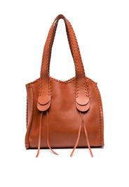 Chloé Borsa tote Mony con bordo a frange - Arancione