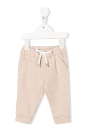 Chloé Kids cotton drawstring-waist trousers - Toni neutri