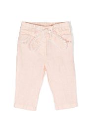 Chloé Kids tie-waist straight trousers - Rosa