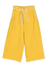 Chloé Kids Pantaloni a gamba ampia - Giallo