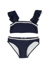 Chloé Kids Set bikini con ruches - Blu