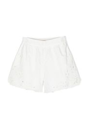 Chloé Kids broderie-anglaise poplin shorts - Bianco