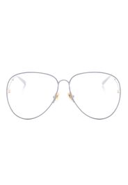 Chloé Kids logo-engraved pilot-frame glasses - Viola