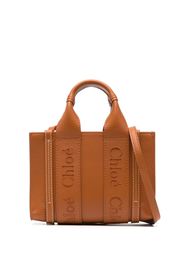 Chloé Borsa tote Woody in pelle - Marrone