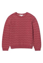 Chloé Kids wave-print sweatshirt - Rosso